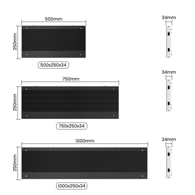 500x250/750x250/1000x250mm 알루미늄 캐비닛 LED 디스플레이 - P1.56 P1.95 P2.5 P2.6 P2.9 P3.91 - 실내 광고 및 전시회에 적합